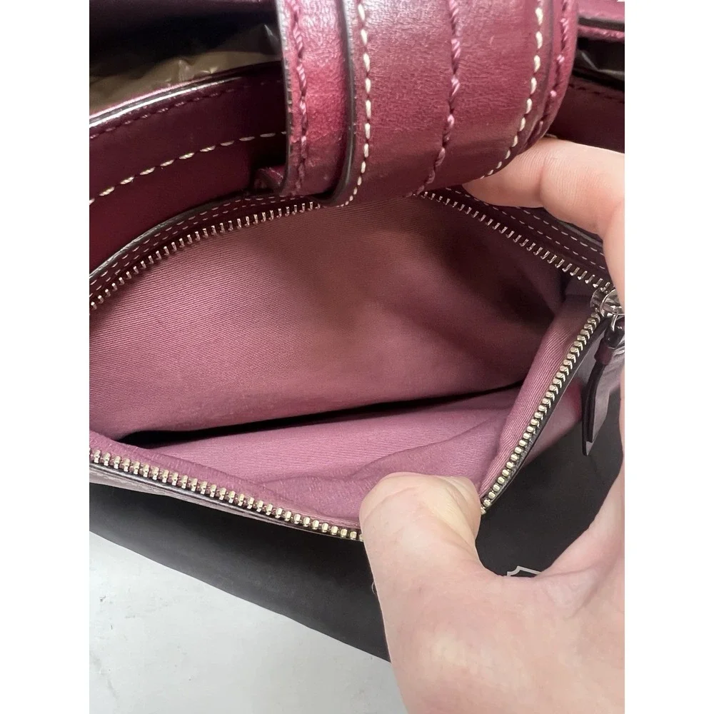 Coach MEDIUM F12602 Vintage Burgundy Y2K Soho Hampton Leather Satchel